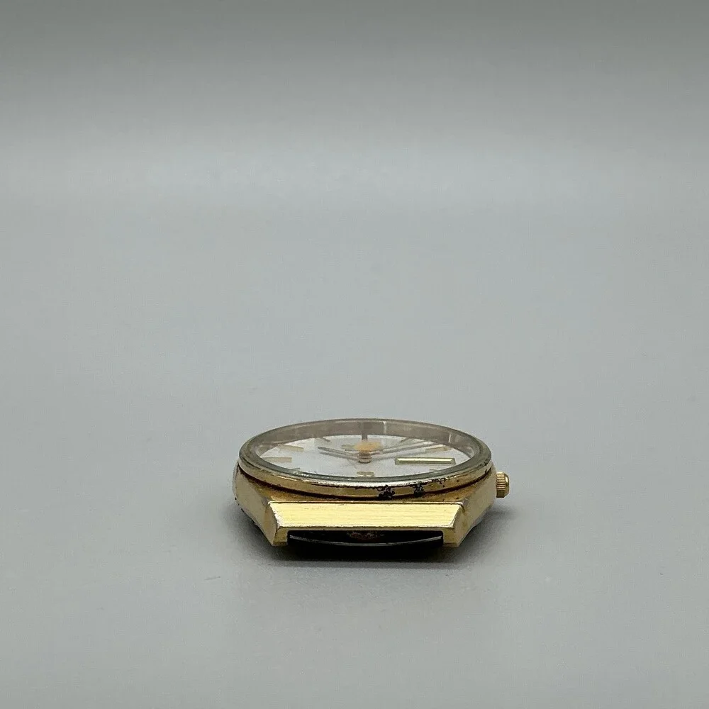 Vintage Seiko 8223-8000 Mens Watch 35mm Gold Tone Day Date Non Running